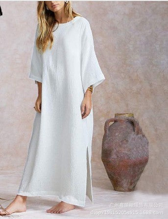 Robe Maxi Longue en Coton Vintage