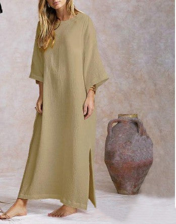 Robe Maxi Longue en Coton Vintage