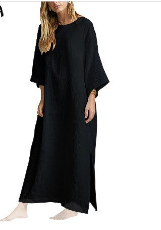 Robe Maxi Longue en Coton Vintage